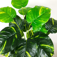 Planta Artificial De Monstera Grande 75cm Con 24 Hojas Falsas Plásticas Para Oficina Jardín Hojas Tropicales Verdes Para Decoración De Sala De Estar Y Fiesta Hawaiiana - details 7