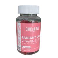CHIC & LOVE Gominolas para el Cuidado de la Piel | Vitaminas A, E, C, Biotina (B7), Coenzima Q10, Colágeno | SIN Gluten, SIN Lactosa | Sabor Frutos Rojos - details 1