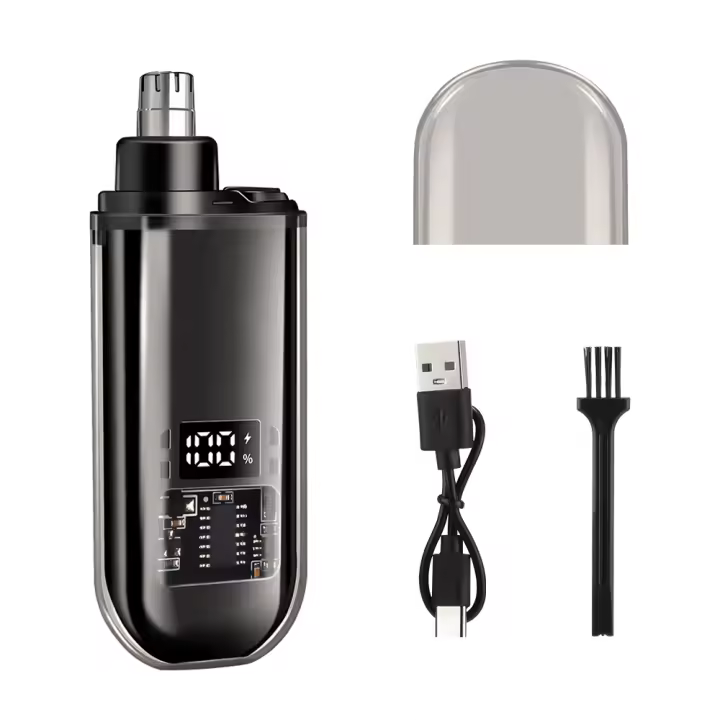 Aparato De Trimmer De Pelo Nasal Eléctrico Portátil Recargable USB Seguro Para Mujeres Y Hombres No Daña La Cavitación Nasal Labios Y Cejas - 1