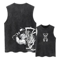 Camiseta De Manga Corta Para Hombre Estilo Harajuku Acido Japonés Anime Gráfico Algodón Tees Verano Negro Streetwear Camisetas - details 12