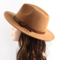 Nueva Moda Sombrero Fedora De Lana Para Hombre Otoño Invierno Amplio Algodón Imitación Paja Mujer Iglesia British Hat - details 1