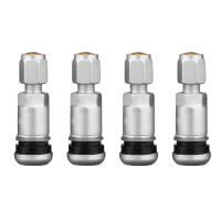 4pcs Tapones De Válvula De Neumáticos Universal Metálicos Para Coche Y Motocicleta Aleación De Aluminio Tapones De Válvula De Goma Para Ruedas Sin Cubierta - details 4