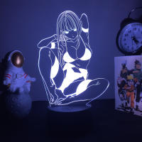 Lámpara De Mesa LED 3D Luz Nocturna Figura De Baño Con Ilusión De Zero Two Anime Darling in the Franxx 16 Colores Luz De Noche Para Dormitorio - details 4