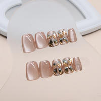 Set De Uñas Postizas Cuadradas 24 Piezas + 1 Archivo + 1 Pieza De Pegamento De Gel Combos De Uñas Postizas De Acrílico - details 2