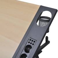 vidaXL Mesa de dibujo inclinable con 2 cajones y taburete - details 4