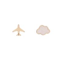 Pendientes Cielo Plata de Ley 925 - Diseño Nube y Avión - Moda Mujer - details 0