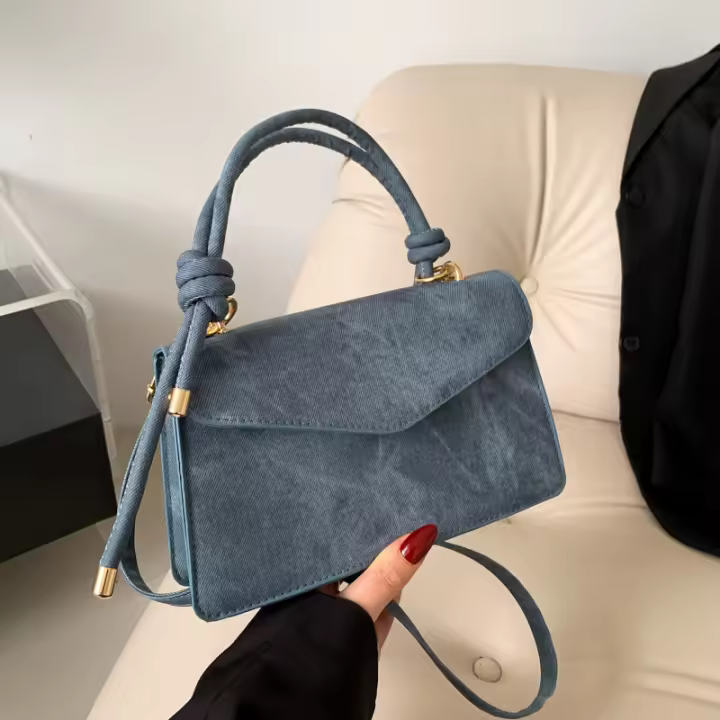 Bolso Pequeño Cuadrado Para Mujer Estilo Retro Versátil Gran Capacidad Casual Moda Minimalista Bolso De Mano Cruzado De PU - 1
