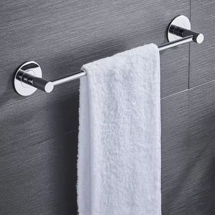 Toallero 304 Acero inoxidable perforado libre toalla rack baño solo poste inodoro titular de almacenamiento (tamaño: B 52cm) - 1