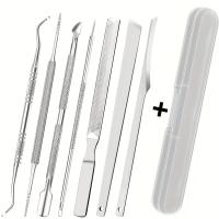Kit De Eliminación De Uñas Encarnadas 6/7 En 1 Con Lijadores Y Levantadores De Uñas Subyacentes Herramientas De Pedicura De Acero Inoxidable Para El Cuidado Del Pie - details 0