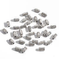 Tubos De Plata Tibetana 5-12mm 50/100pcs Hileras De Metal Para Encantos DIY Suministros De Joyería Hechos De Aleación De Zinc - details 13