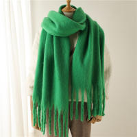 Nueva Bufanda Gruesa Para Mujer De Otoño Invierno 240x38cm Estilo Fashion Suave Y Cálida Con Borlas Mohair Para Europa Y América - details 18