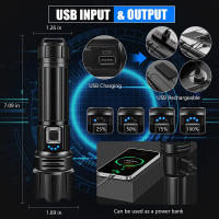 Linterna Led recargable de 950000 lúmenes XHP70.2, luz de Flash superbrillante, linternas de mano de alta potencia, IP67, resistente al agua - details 7