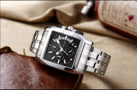 Reloj De Pulsera De Lujo Para Hombres MEGIR De Acero Inoxidable Cuarzo Emprendedor Con Dial Grande Luminoso Cronógrafo Resistente Al Agua Estilo Business - details 12