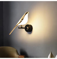 Lámpara De Pared LED Con Forma De Pájaro Dorado Estilo Nórdico Para Sala De Estar Dormitorio Bar Lámpara De Noche Creativa Y Decorativa - details 5