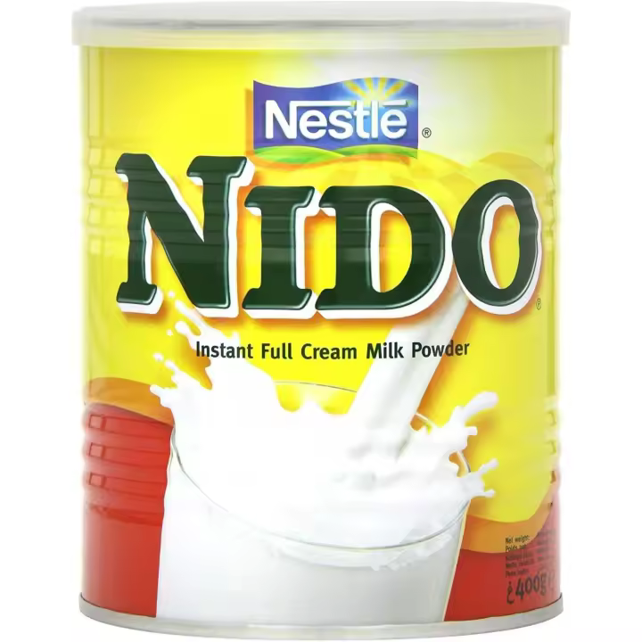Nestlé Nido Leche en Polvo Entera - Crema Instantánea para Bebidas de Café y Té con Vitaminas y Minerales Añadidos y Sin Conservantes ni Colorantes - Lata de 400 g - 1