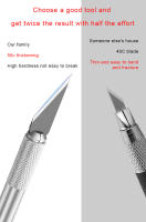 Cuchillo De Ensamblaje Para Artesanía Y Reparación De Teléfonos Con Mango De Metal Hoja Para Cortar Madera Papel Y Cartón Herramientas Manuales DIY - details 3