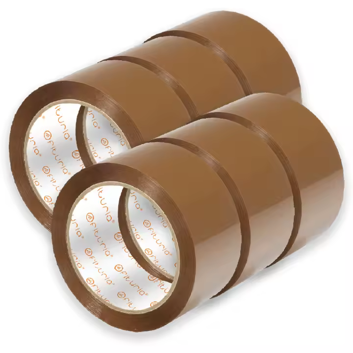 Cinta de Embalar, Cinta Adhesiva Marrón, Cinta para Embalaje de Cajas Mudanza y Envíos, Cinta Adhesiva para Embalar, Precinto Embalar Seguro y Resistente - Ofituria (50mmx120m, 6 cintas) - 1