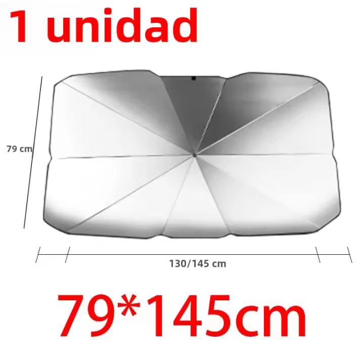 Parasol De Coche Protector Solar Para Ventana Frontal Cubierta De Sombrilla Interior Protector De Pantalla Antirreflejo Accesorios De Protección Para Automóviles Material UPE+Alloy+Tela - 1