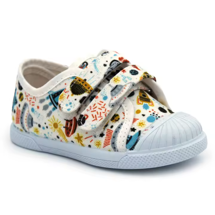 Zapatillas lona ESPACIO TOKOLATE 4015-34 con puntera de goma. Hechas en España - 1