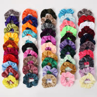 Scrunchies De Seda Y Satén Para Mujer Y Niñas Cinta Elástica De Pelo Accesorios De Moda Paquete De 10/30/50 Piezas - details 0