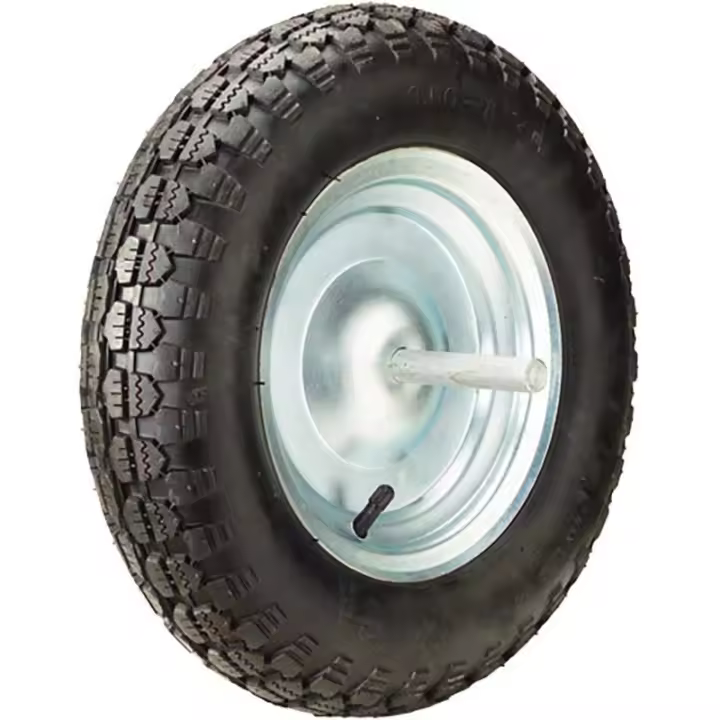 Rueda Neumática para Carretilla Keroppa - Eje 27 Cm - Caucho - Diámetro 37 Cm - Resistente - 1