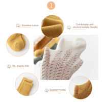 Calcetines De Verano Para Bebés Niñas Largos Hasta La Rodilla Suaves De Algodón Y Malla Para Niños Calcetines De Princesa Hueco En El Medio - details 2