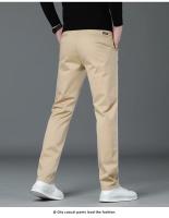 Pantalones Casuales Para Hombre Otoño 97% Algodón Elásticos Rectos Negocios Males Ropa Pantalones Caqui Rojo Royal - details 14