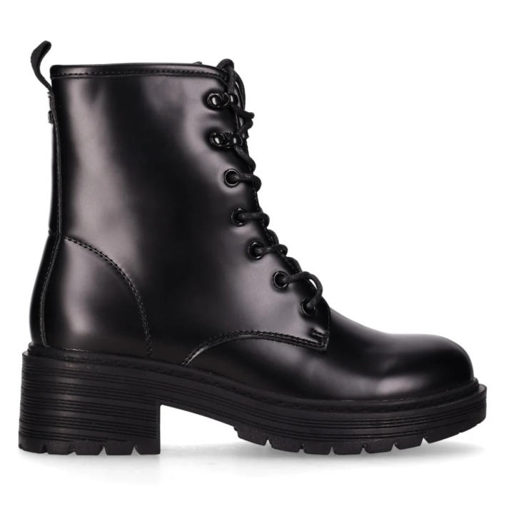 Chika 10 Botin Militar Para Mujer Dallas 01Fr Color Negro