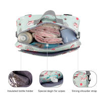 Bolsa De Diaper Para Bebé Impermeable Con Doble Manija Estampado De Moda Para Uso Desechable Y Reutilizable Bolsa De Agua Para Maternidad - details 9