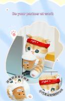 Muñeco De Peluche Suave Y Genuino Mofusand Serie Obrero 21cm Gato Trabajador Delfín Juguete Regalo Para Adultos Y Adolescentes - details 6