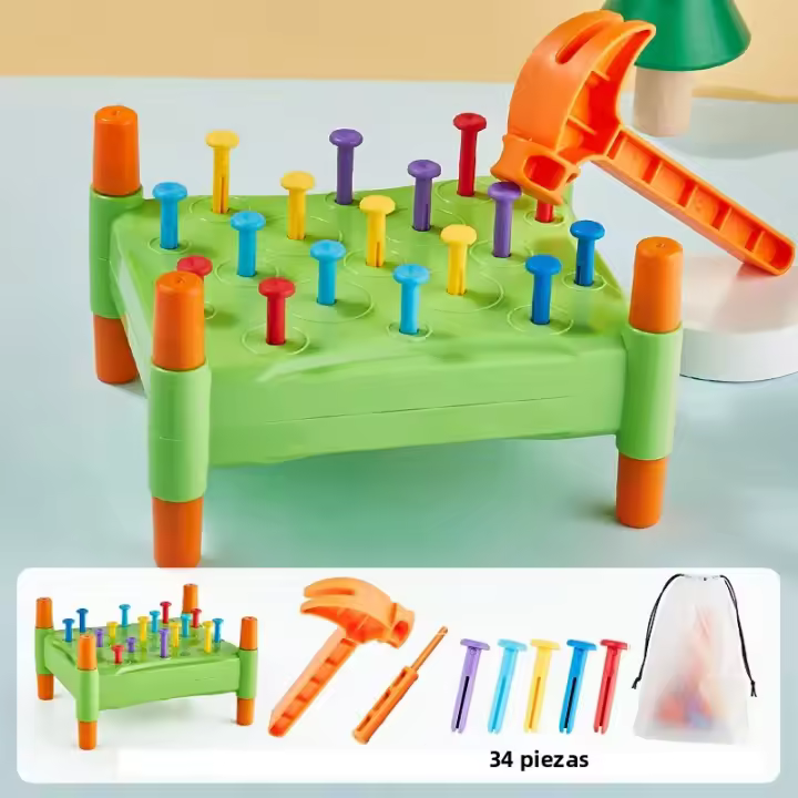 Juegos De Uñas De Montessori Para Niños Autistas Set Educativo De Aprendizaje Sensorial Y Motricidad Finas Color Cognición Juguete Sensorial - 1