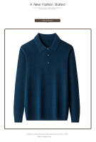 Camisa Polo De Lana Para Hombre Suéter Largo Y Caliente Estilo Casual Multicolor Negocios Otoño E Invierno Nueva Moda - details 6