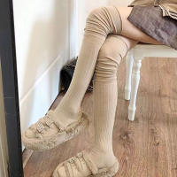 Medias De Rodilla Para Mujeres Calcetines De Rodilla Cálidos Tejidos De Algodón Largas Medias Térmicas JK De Japón - details 2