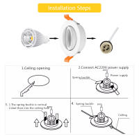 10PCS Luz De Techo Recedida De Aluminio Moderno Fijación Ajustable Spot LED MR16 Marco De Lámpara Negra Con Luz Para Iluminación Interior - details 3