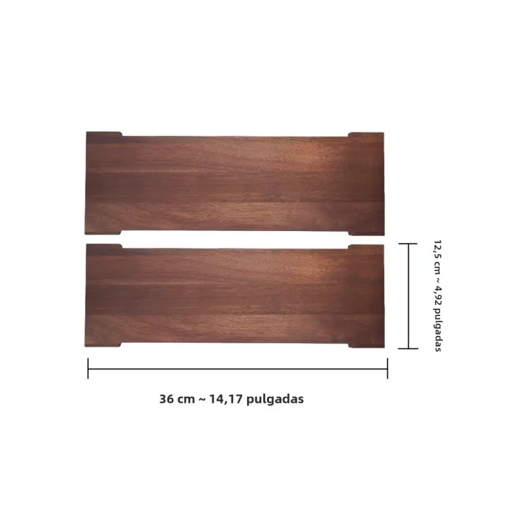 2Pcs Tabla De Camping Multifuncional Unitaria Portátil Tablero De Extensión Para Mesa De Camping IGT Tablero De Comida Para Exteriores Color Madera - 1