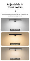 Lámpara De Mesa LED 32cm Recargable Con Imán Luz De Lectura Tricolor Dimmer Para Armario Armario De Noche Luz De Pared Moderna - details 8
