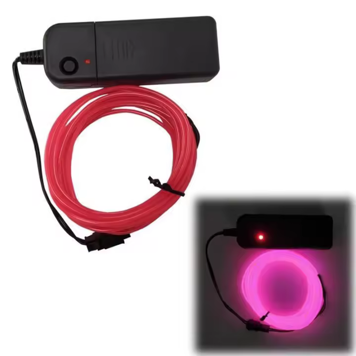 Cable De Hilo EL Glowing LED Para Fiestas Navidad Danza DIY Costumbres Ropa Decoración De Coche Luz Flexible Prenda - 1