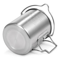 Lixada Taza De Acero Inoxidable 750ml Con Tapa Y Mango Plegable Portátil Para Camping Cocina Senderismo Picnic Uso Al Aire Libre - details 2