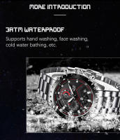 Reloj De Hombre LIGE Con Dial Azul Y Correa De Acero Inoxidable Resistente Al Agua Y Al Choque Con Fecha Y Manos Luminosas Reloj De Moda Y Casual Para Negocios - details 3