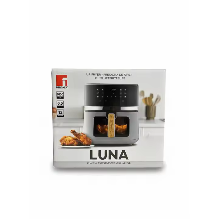 Freidora de Aire Bergner BG-51396-GY 6.5L 1600W Sin Aceite Digital - 1
