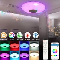 Luces de techo LED Bluetooth Altavoz 36W, Rhythm de color musical regulable RGB Lámpara de techo with remote control/APP, waterproof para dormitory, Sala de estar, habitación de los Niños (JZV) (I4L) (ZFW) - details 5