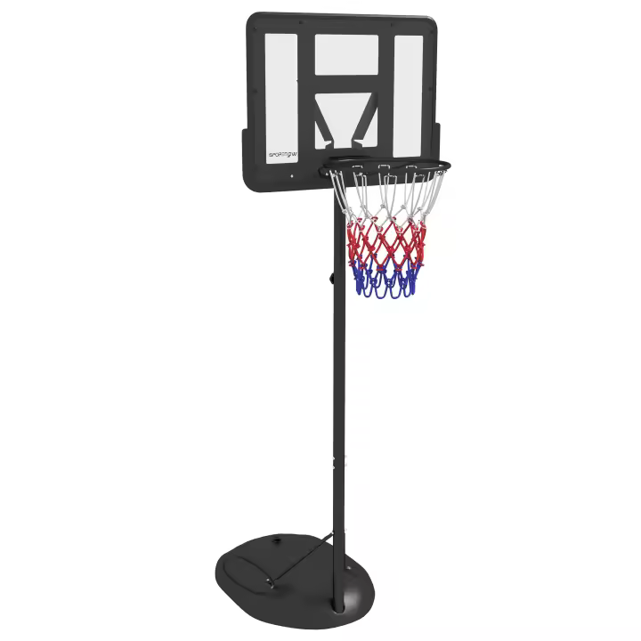 SPORTNOW Canasta de Baloncesto con Altura Ajustable 216-277 cm Aro de Baloncesto para Exterior con Ruedas y Base Rellenable para Adolescentes y Adultos Negro - 1