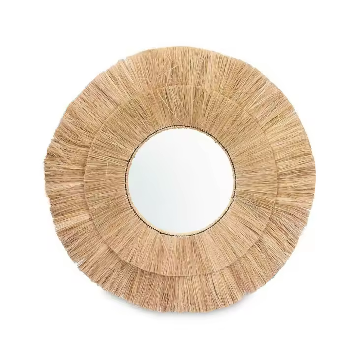Espejo de pared RI-6061 Marrón 110 x 110 x 3 cm Círculo - 1