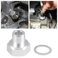 Adaptador De Conector Para Sensor De Presión De Aceite De Motor M12x1.5 a 1/8 NPT Con Washer M16x1.5 a 1/8 NPT Para LS Swap - details 1