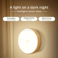 Lámpara Nocturna Inalámbrica Con Sensor De Movimiento 8LED Para Dormitorio Decoración De Pared Escalera Armario Closet Luz De Lectura - details 0