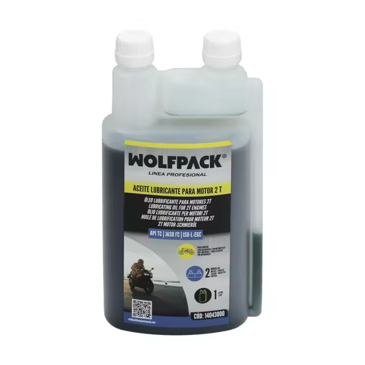 Aceite Lubricante 2 Tiempos 1 Litro (2 Boquillas) - 1