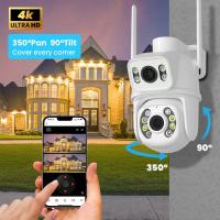 Cámara De Seguridad Exterior Inalámbrica 8MP 4K PTZ Con Doble Lente Y Pantalla Dual AI Detecta Humanos Rastreo Automático ICSee App - details 4