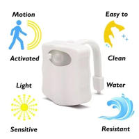 Luz Nocturna LED De Sensing Infrarrojo Mini Kawayi Para Baño Con 16/8 Colores Cambiantes Sensibilidad De Movimiento Decorativa Para El Hogar - details 8