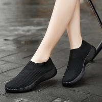 Zapatos Casuales Para Mujer Transpirables Moda Zapatos Planos De Caminar Negros Slip on Ligeros Para Correr - details 9