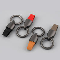 Llavero De Titanio Y Cuero Vacío Llavero De Coche Para Hombre Llavero De Colgante Creativo Accesorio Pequeño EDC Regalo Ideal Para Exteriores - details 12